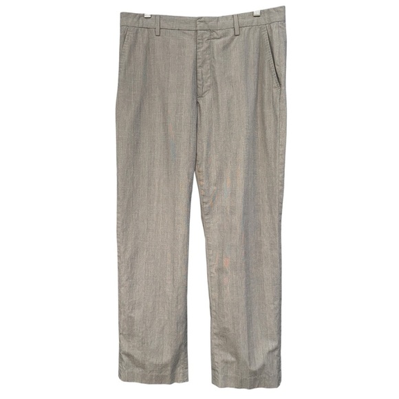 Banana Republic Men’s Gray Plaid Tailored Fit Dress Pants 33x30 Non Iron - Picture 1 of 7